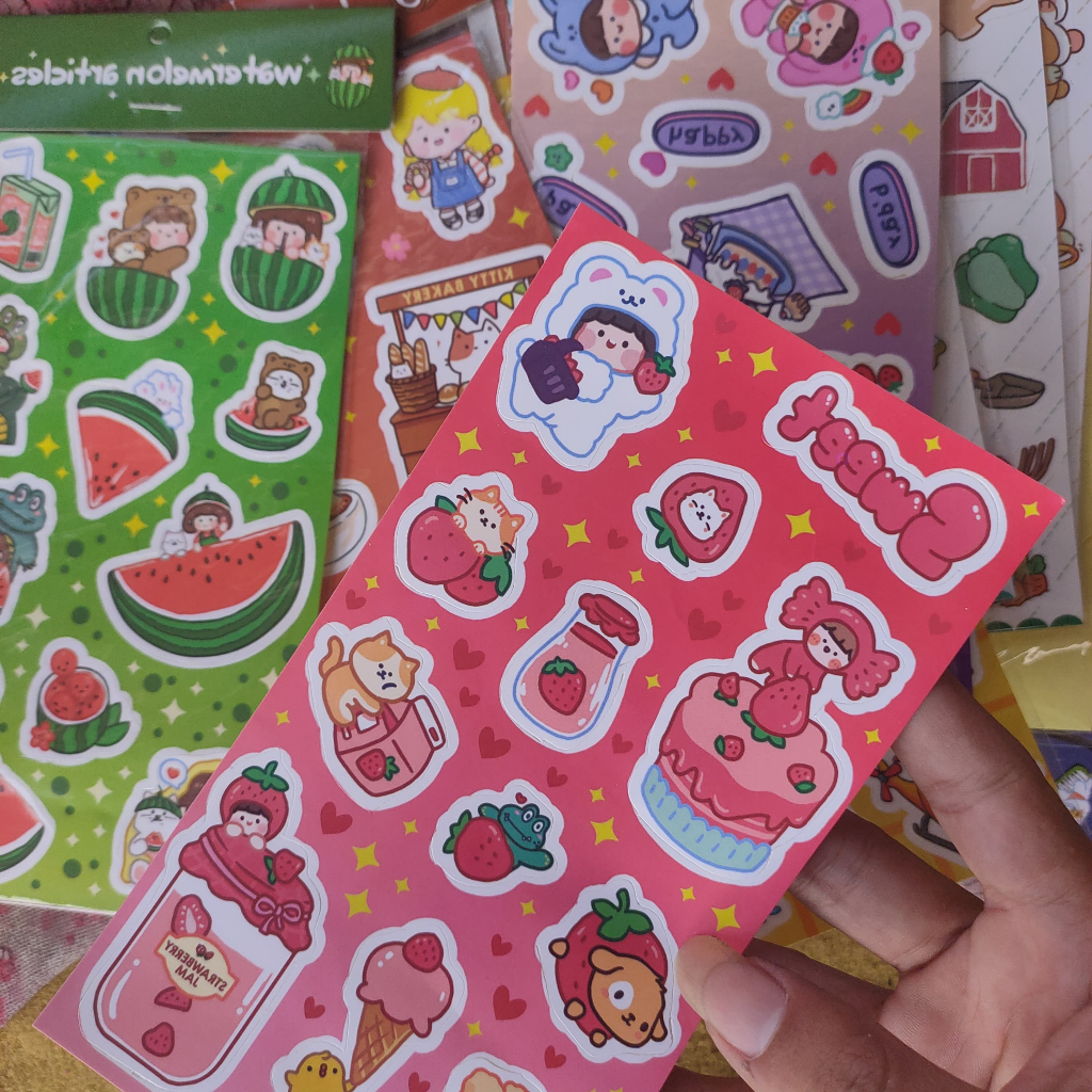 

DIY stiker cutting momo sanrio 1pc stiker tempel anak lucu