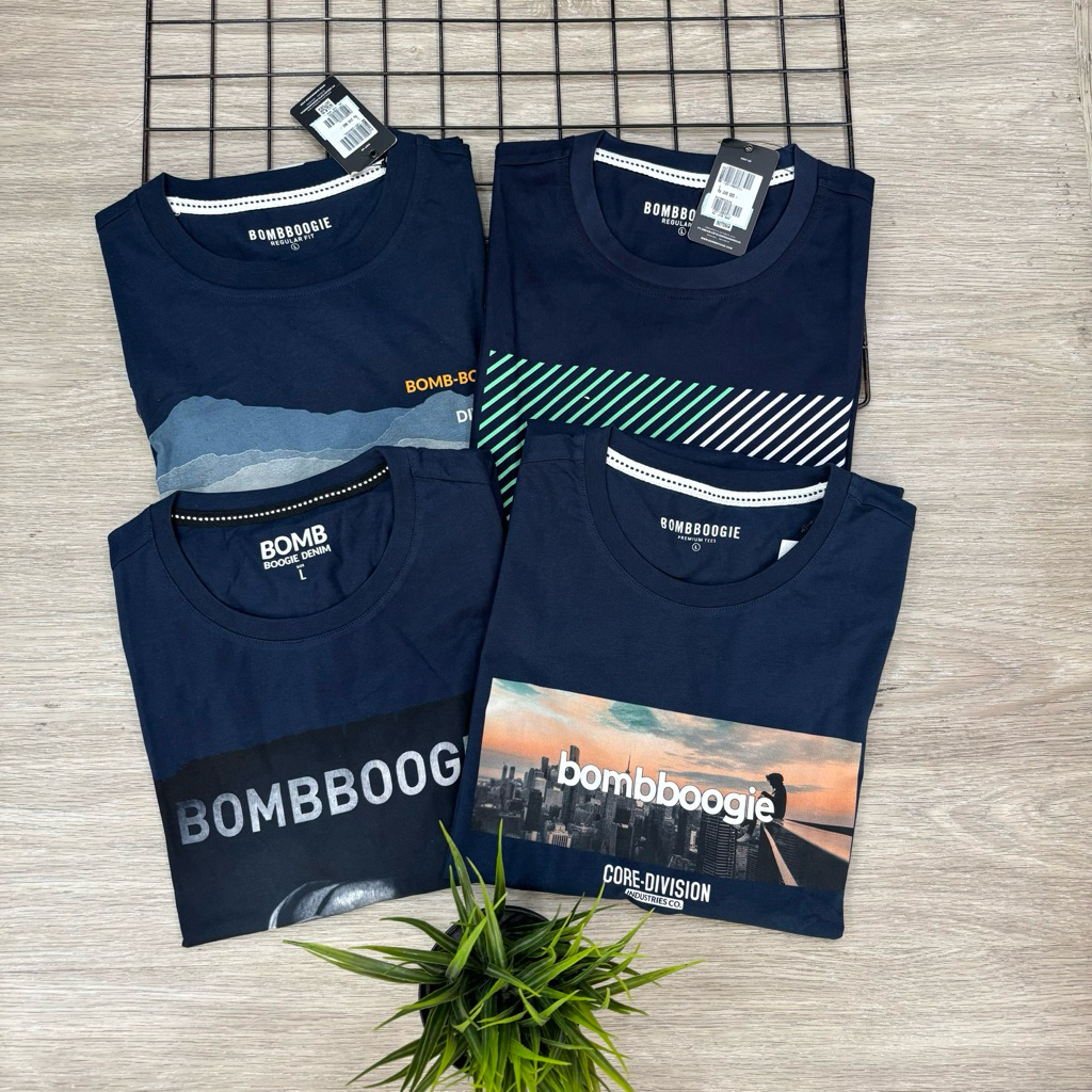 kaos bombboogie pria original // Navy