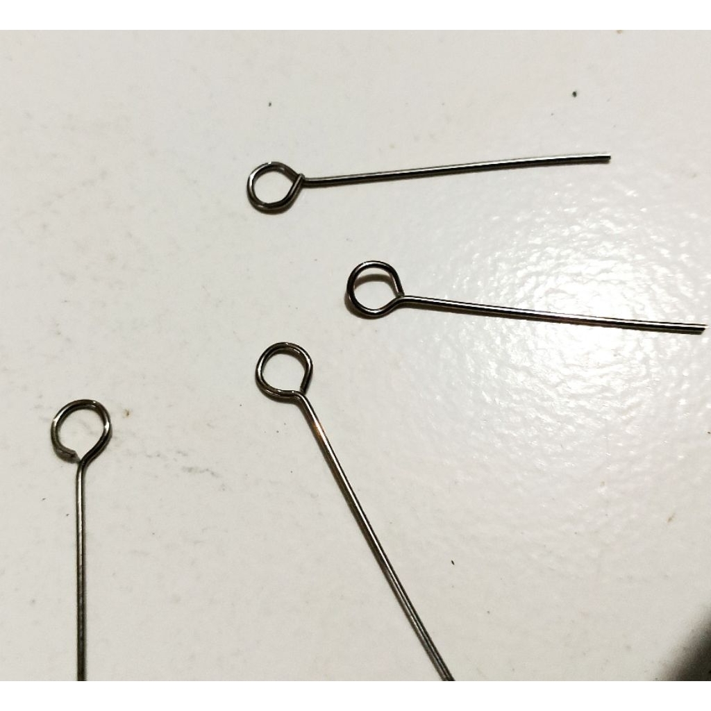 eyepin stainless steel Hard 304 ukuran 0,7mm, panjang 3 cm 500 pcs per pak