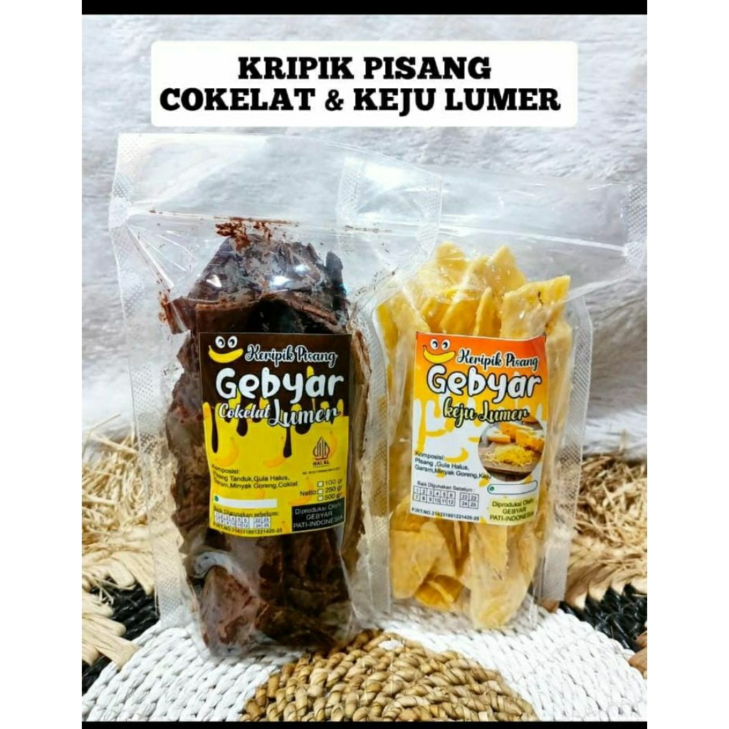 

kripik pisang premium coklat dan keju lumer