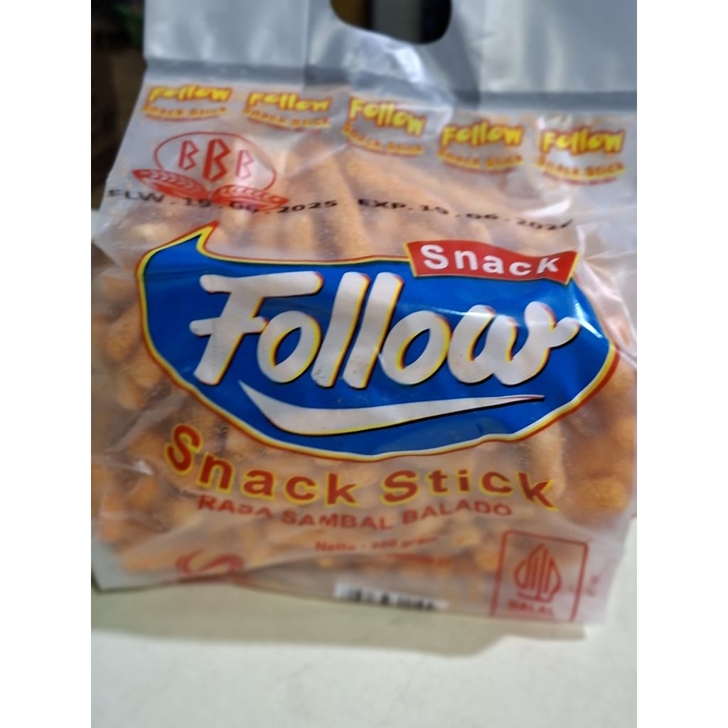 

KERUPUK STIK BALADO/Stik balado follow 200 gram