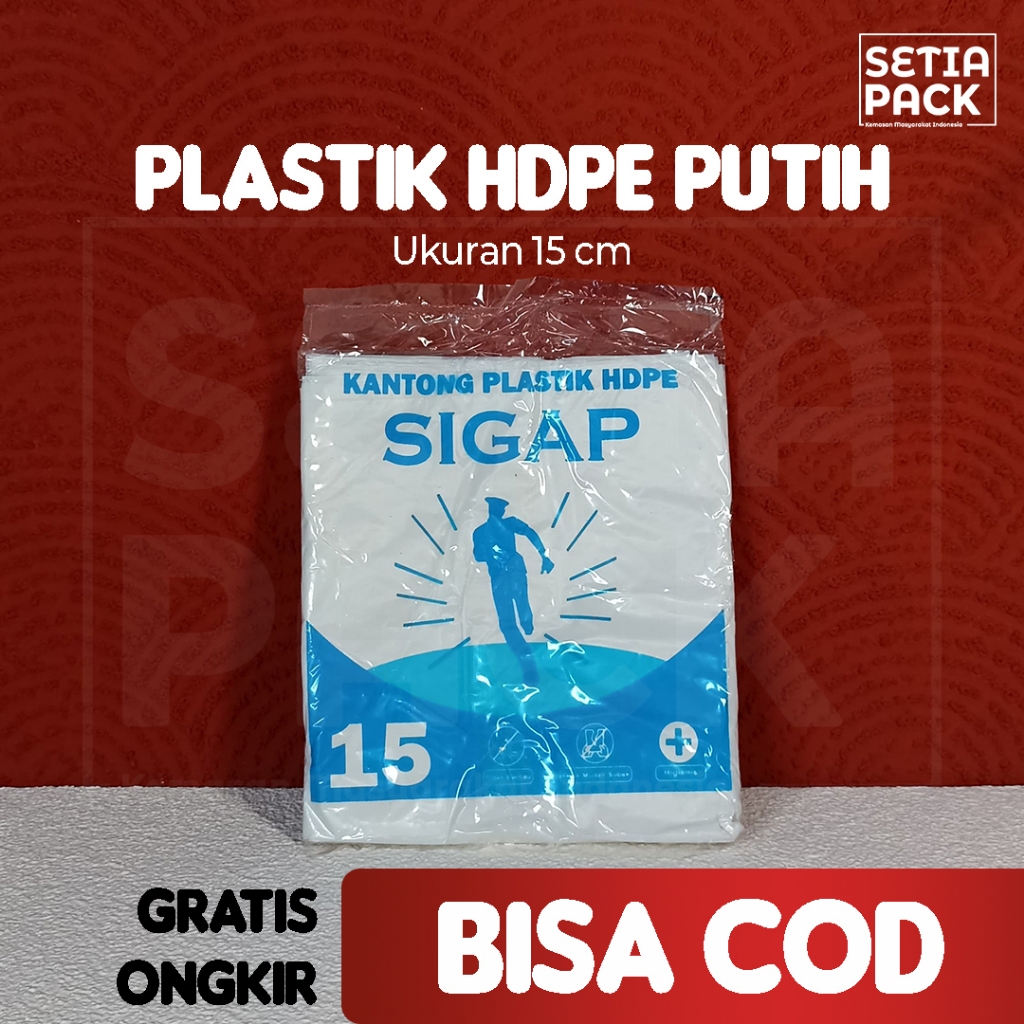 Kantong Kresek Putih Susu Tipis uk 15 Murah Kresek Kecil