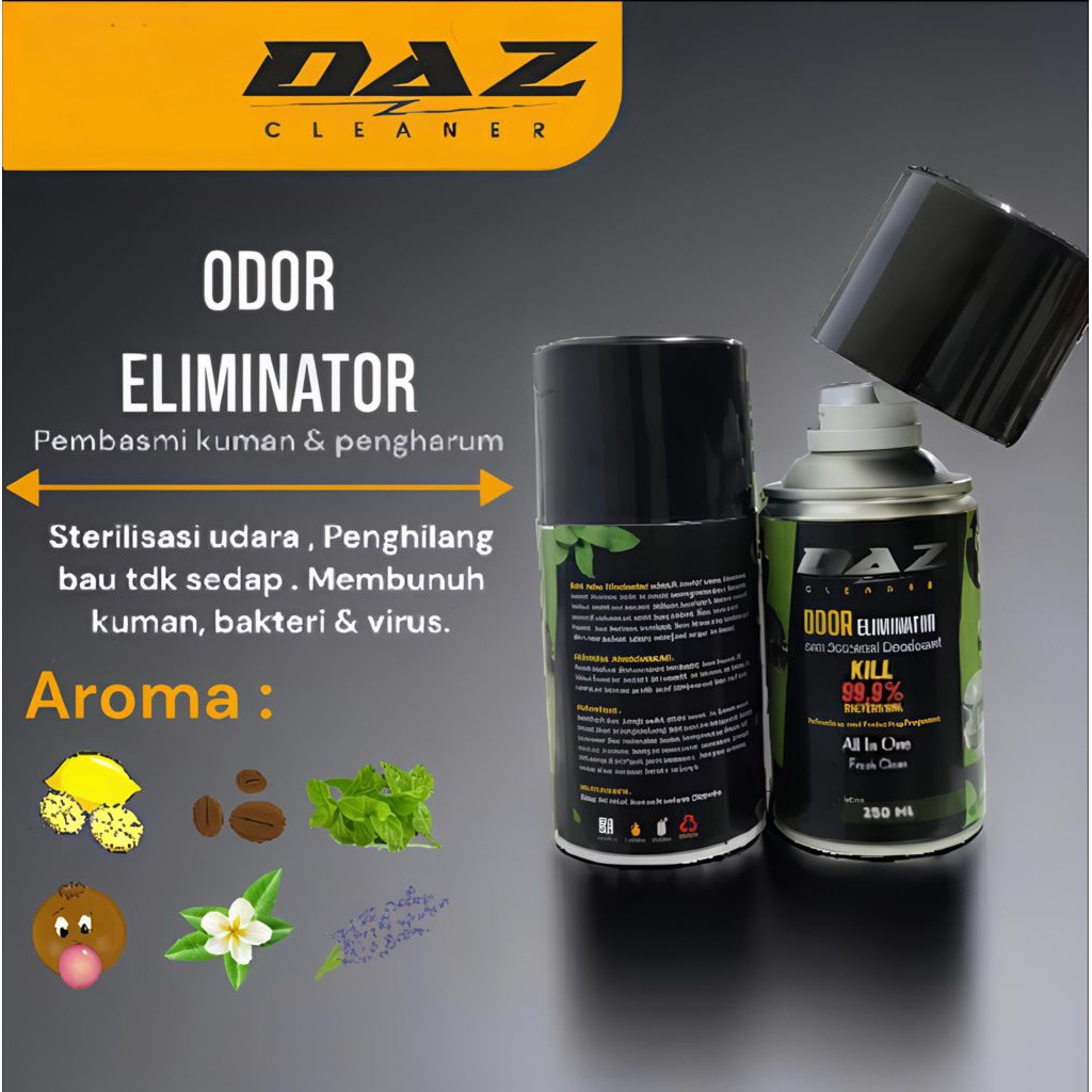 Daz Odor Eliminator Pengharum Mobil Refreshner Udara Penghilang Bau Apek Odor Eliminator Odor Remove