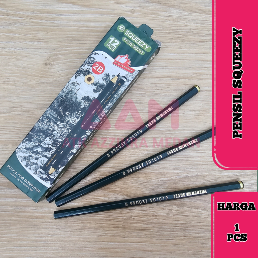 

Pensil Tulis Kayu 2B Squeezy PK2B SQ-200