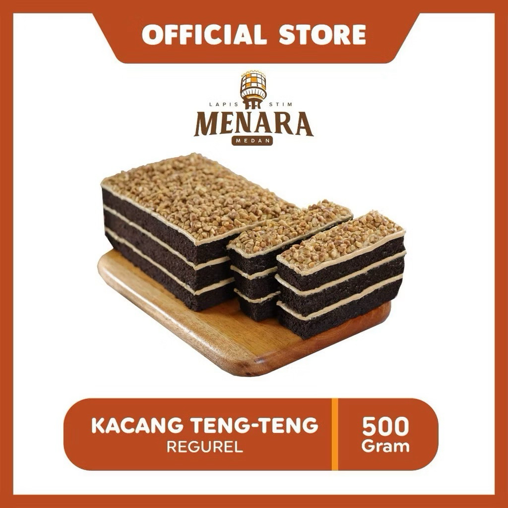 

Lapis Menara Kacang Teng Teng - Reguler Pack (500 Gr) Bolu