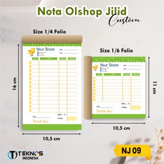 

Nota Olshop Custom 1 Ply Full Colour Laundry Murah / Unik / Lucu / Olshop / 1/6 Folio