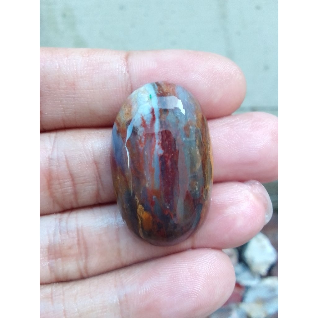 [BISA COD]  BAHAN POLKAS BATU AKIK GARUT MOTIF PANCA WARNA