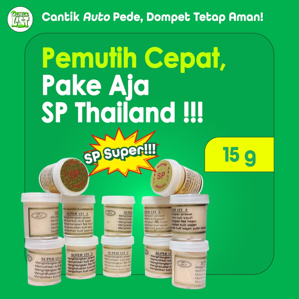 SP Thailand Vit E Cream Wajah Pemutih Cepat