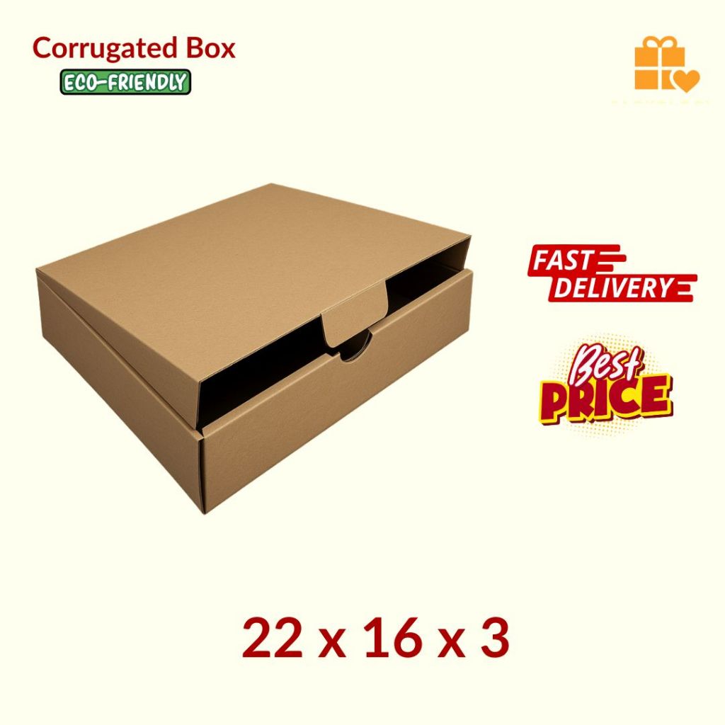 

(100 Pcs) Kardus Diecut Pizza Polos - 22x16x3 TERMURAH