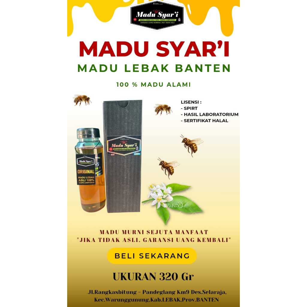 

Madu Asli - Madu Murni - Madu Syar'i 320g