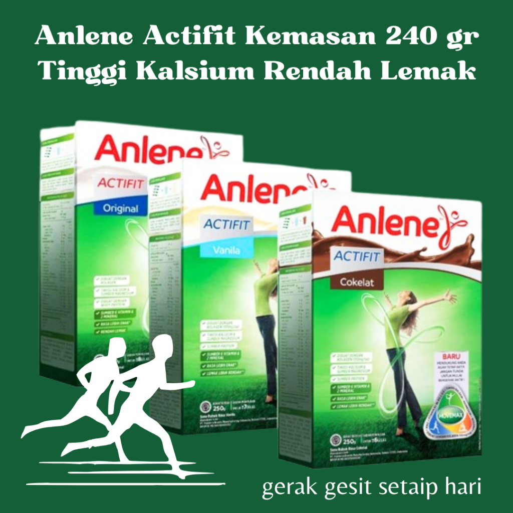 

Anlene Actifit Kemasan 240 gram - Susu Tinggi Kalsium dan Vitamin - Menjaga Tulang dan Sendi Sehat