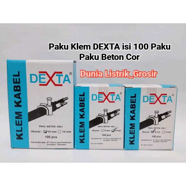 Klem Kabel Listrik Klem Paku BETON Asli no 8 , no 9 , no 10 (1 Pak isi 100 Paku) Paku Klem MURAH