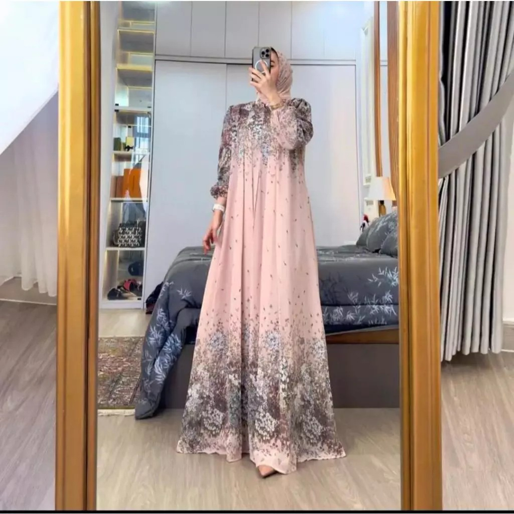 Set Hijab Motif Malay - One Set Malaysia - Baju Muslim Motif Terbaru