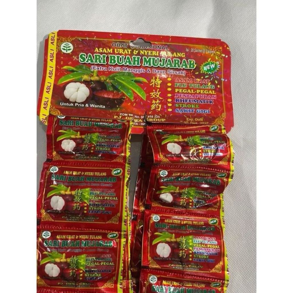 

sari buah mujarab (SBM) isi 20 sachet/gantung