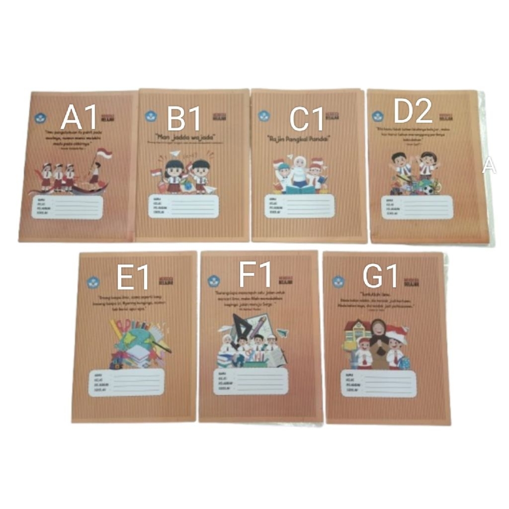 

( isi 15 lembar) sampul samak kertas buku tulis samson bergambar ukuran quarto 25x18cm