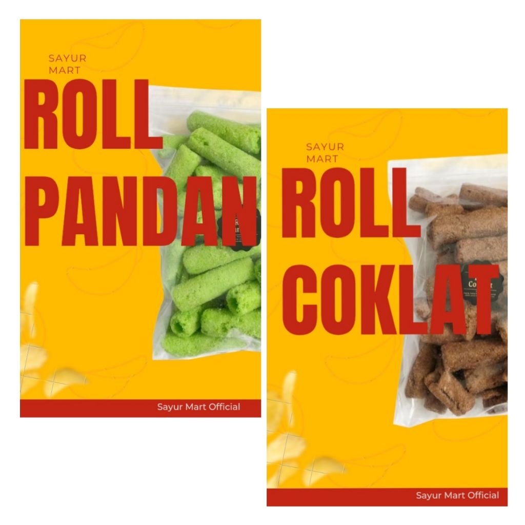 

Snack Cemilan Roll Coklat /Roll Pandan/Keripik Singkong Padang/Jengkol Pedas Kirim Instan