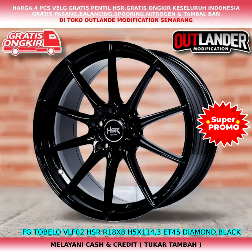 velg racing r18 velg mobil CHR Cresida Estima Harier Hilux Single Camry dll hsr fgtobelo r18