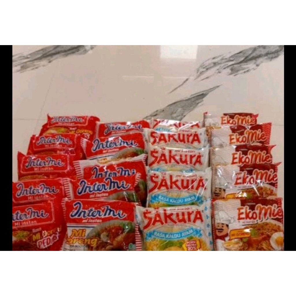 

[ISI 20 PCS] INTERMIE GORENG / INTERMIE GORENG PEDAS / SAKURA KALDU AYAM / EKO MIE GORENG