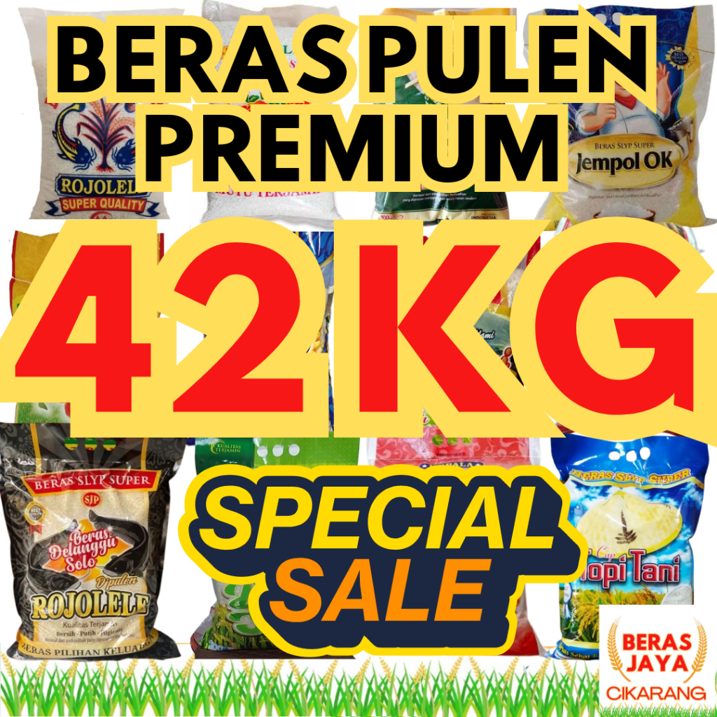 

(SPESIAL GAJIAN SALE!!) PROMOO MURAH BERKUALITAS BERAS PREMIUM SUPER PULEN 42 KG BISA COD BERAS JAYA CIKARANG