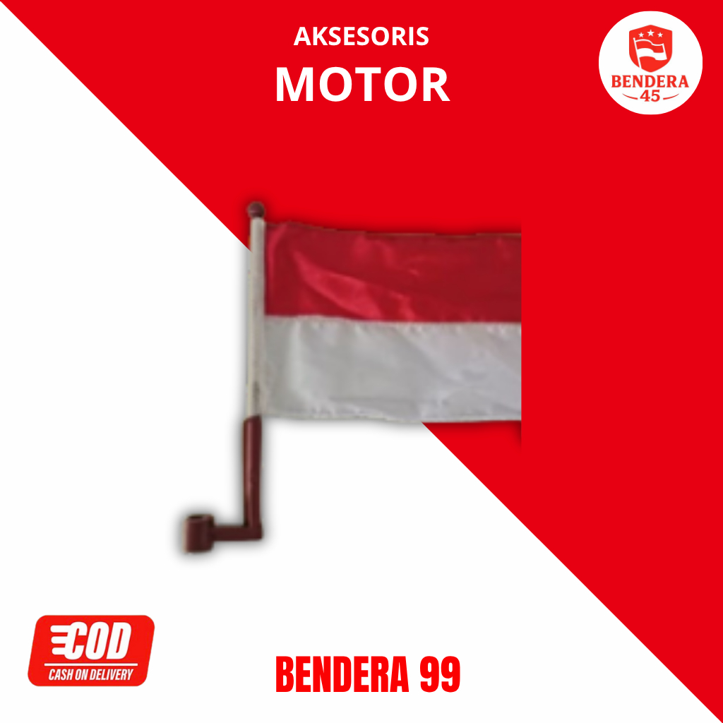 Bendera Tiang Merah Putih Aksesoris Untuk Motor Bendera Tiang HUT Kemerdekaan Indonesia