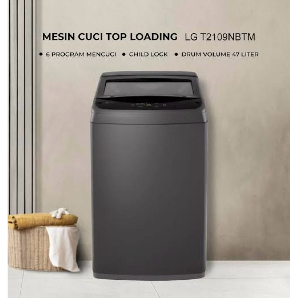 Mesin cuci LG 1 tabung 9kg bergaransi resmi Mesin cuci LG T2109nbtm