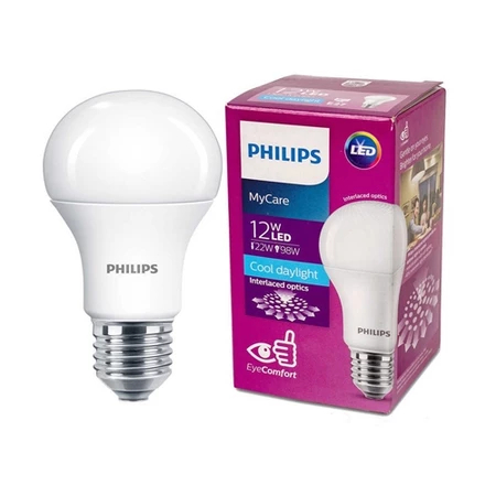 LAMPU PHILIPS LED 12 WATT MYCARE SATUAN 1 PC | ASLI GARANSI 3 TAHUN | PUTIH 6500K & KUNING 3000K