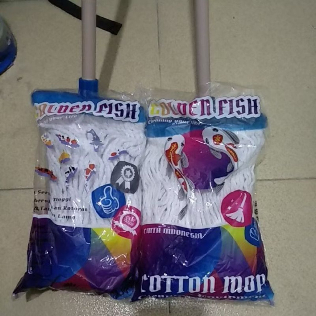 Kain Sapu Pel Lantai & Gagang Pel Besi