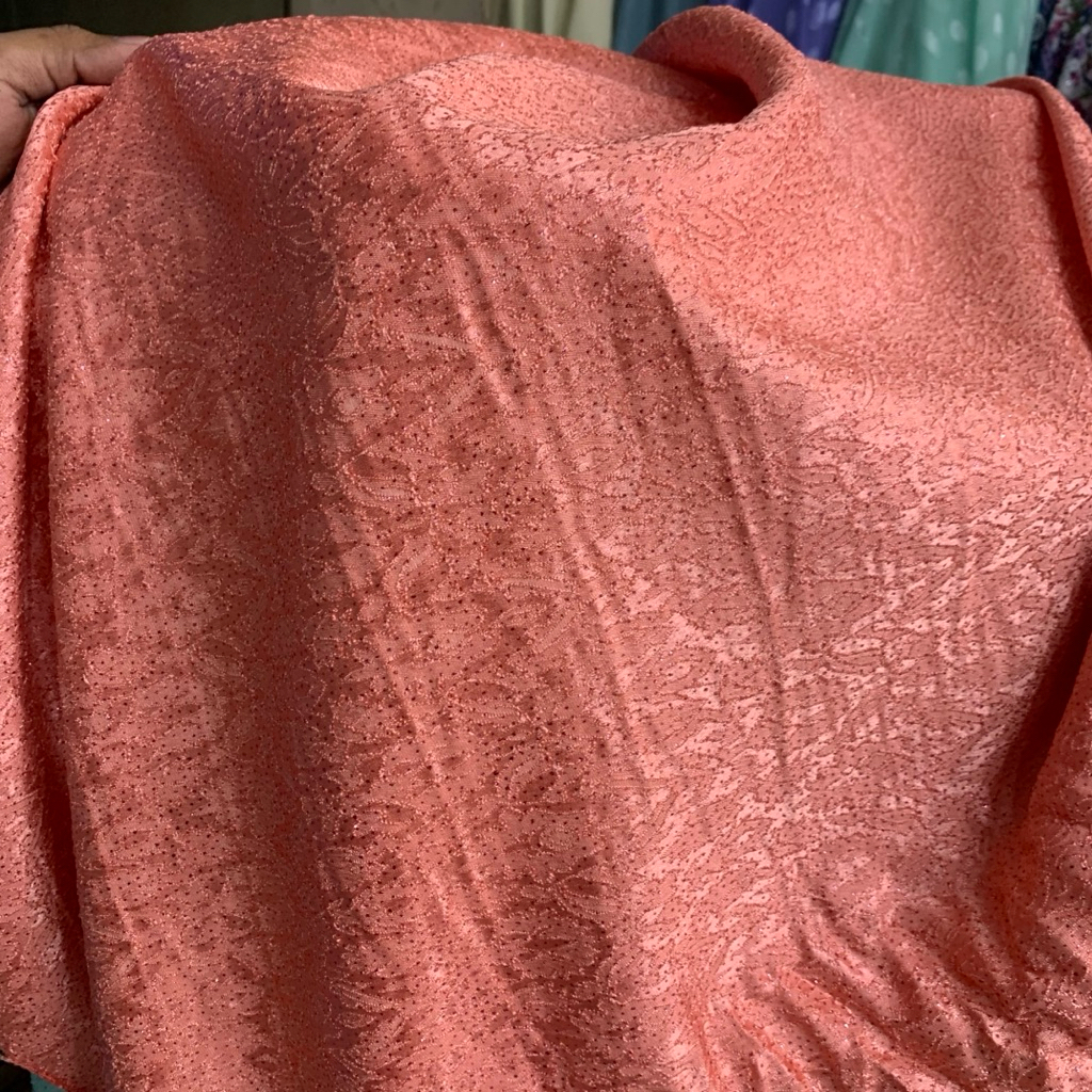 kain jacqguard silk emboss - kain jacqguard silk - kain jacqguard premium - WARNA DEEP SALEM