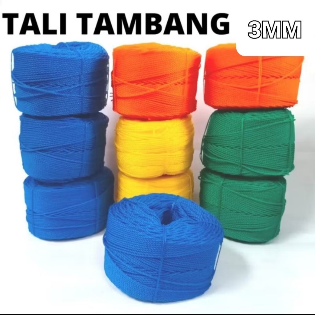 tali tambang OTOPUS 3mm panjang 200 meter tali jemuran