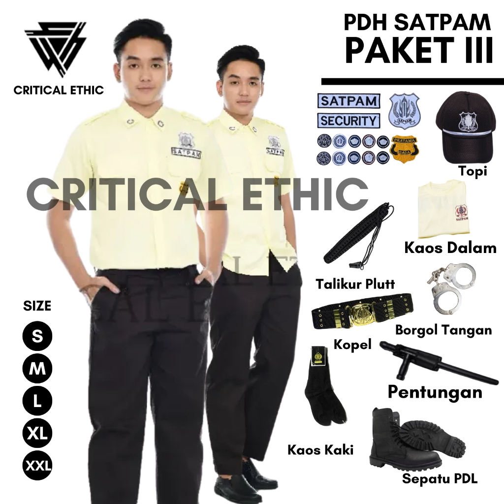 CRITICAL : SERAGAM PDL COKLAT SATPAM SERAGAM LENGAN PANJANG SECURITY/SATPAM SERAGAM KERJA