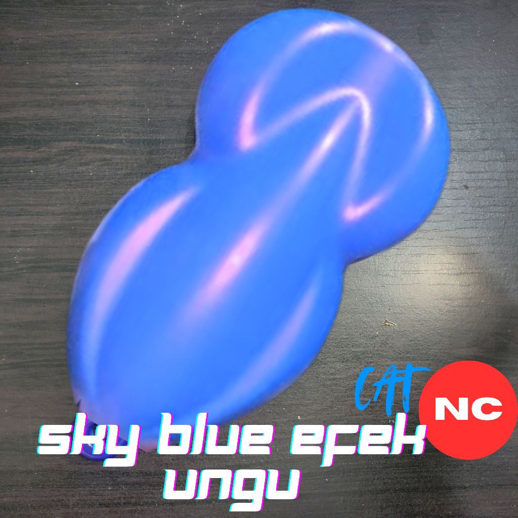Cat Sky Blue & Efek Ungu Jenis NC, Cat Sky Blue Solid & Lembayung Ungu Cat untuk Body Motor Mobil Ca