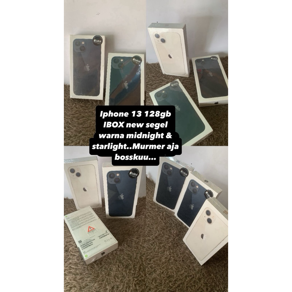 iphone 13 128 gb ibox new segel baru midnight