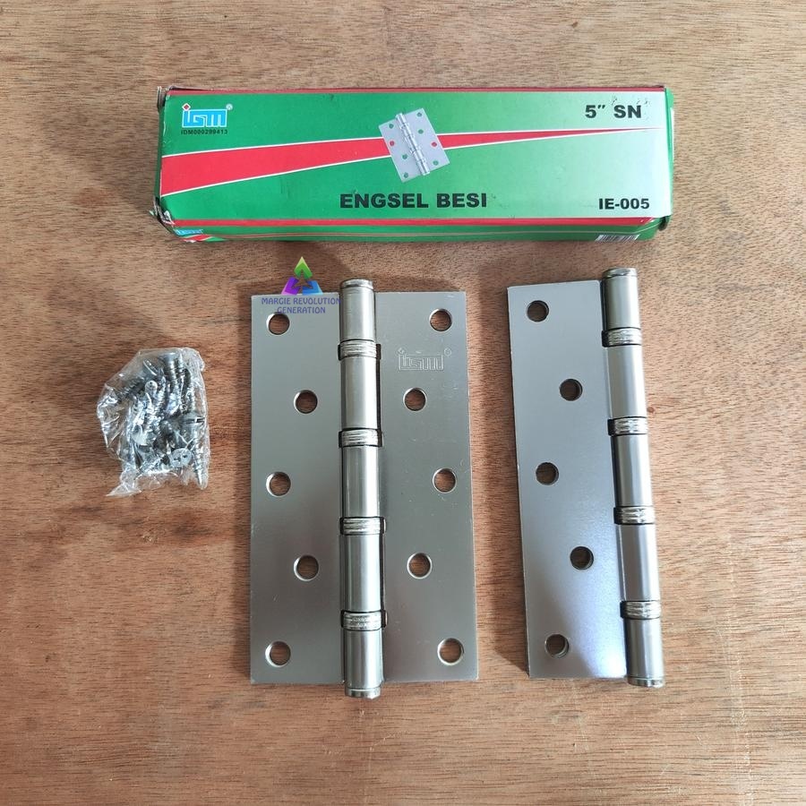 Engsel Pintu Kayu Jati Tebal 5" SN IGM / Besi Engsel Tebal Pintu Rumah MRG