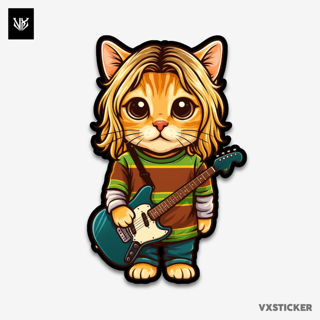 

Stiker/Sticker Kucing Band Lucu #29 VXSTICKER