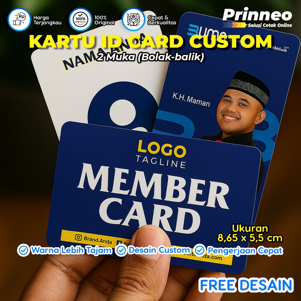 

CETAK ID CARD SATUAN, MEMBER CARD, ID CARD CUSTOM, ID CARD MURAH, ID CARD 2 SISI, DESAIN GRATIS