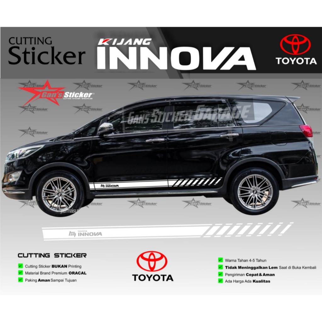 Sticker Toyota Kijang Innova Reborn Aksesoris Kijang Innova Reborn