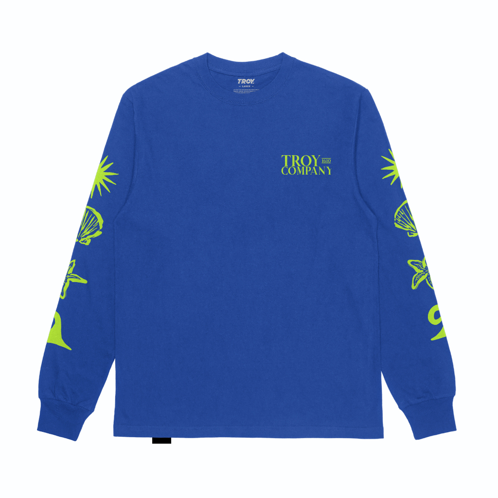 Troy Company Longsleeve Tshirt Royal Blue Sea Symphony - Kaos Lengan Panjang Biru Benhur LS 3159
