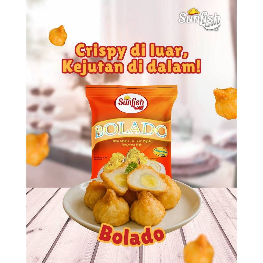 

SUNFISH BOLADO 250GR - Camilan Telur Puyuh dibalut Kulit Tahu - Olahan Seafood - Kheiza Frozen Food
