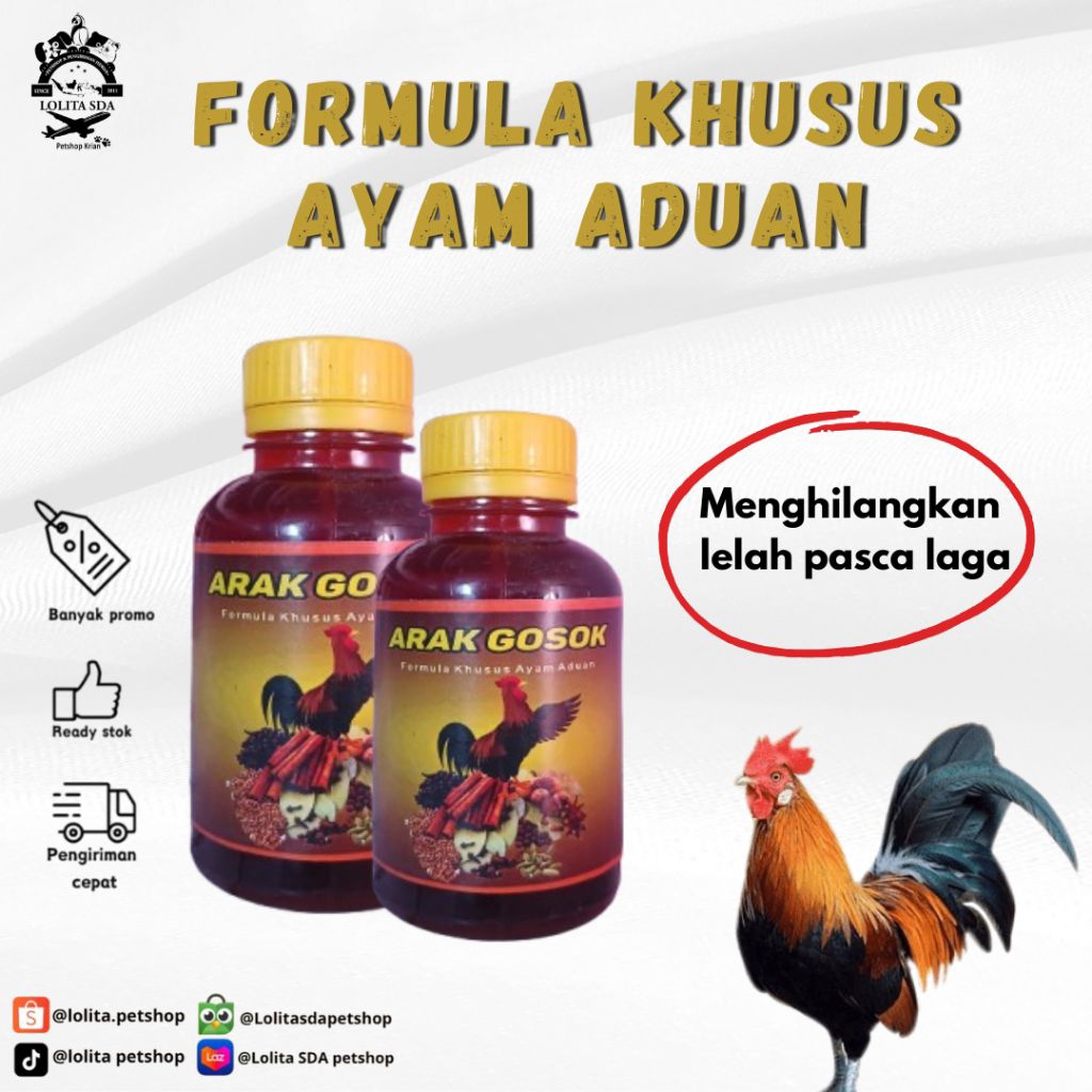 Arak gosok ayam aduan sawoeng / jamu untuk ayam