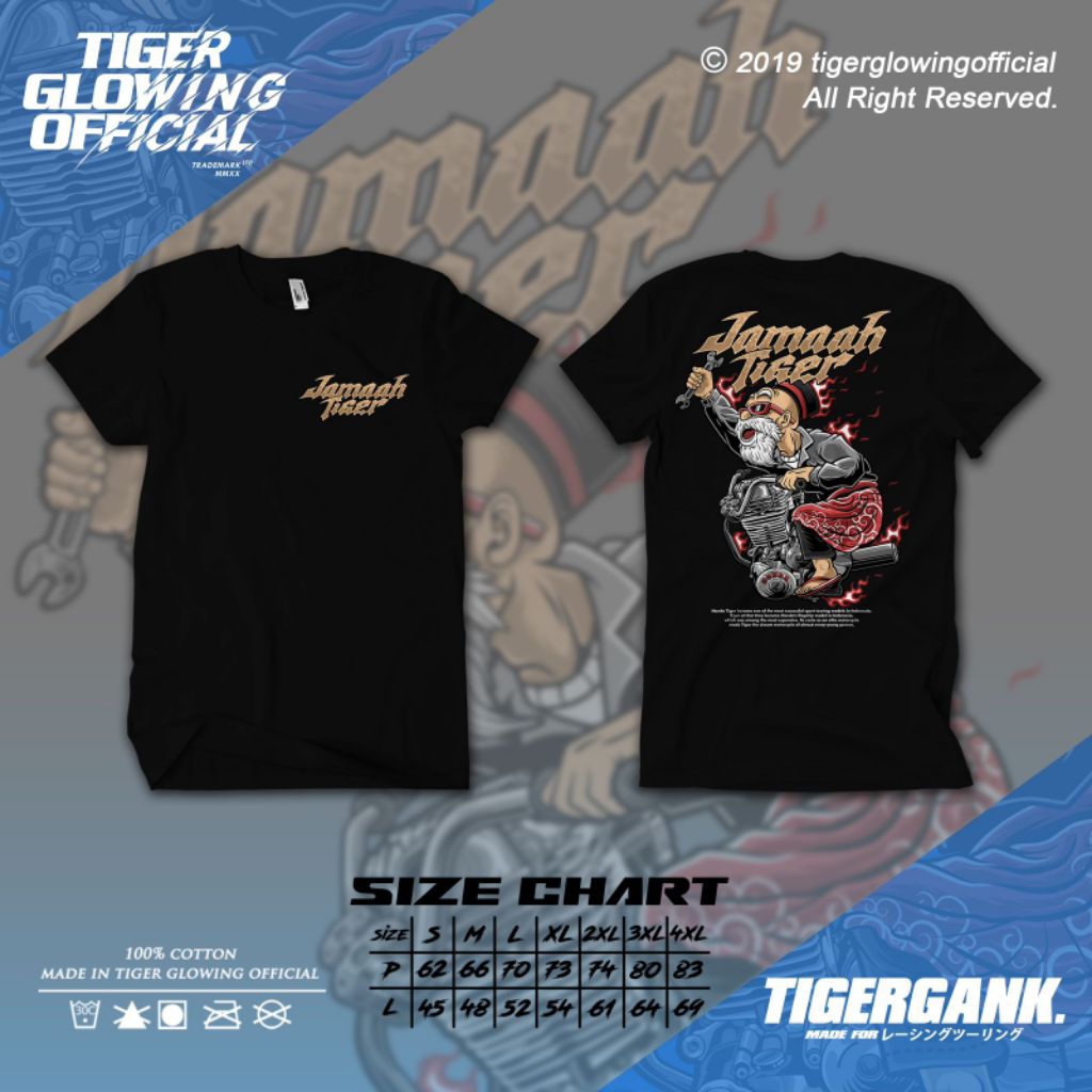 KAOS JAMAAH TIGER ORIGINAL || TERBARU KAOS GL 200 MURAH RAGAT TIGER