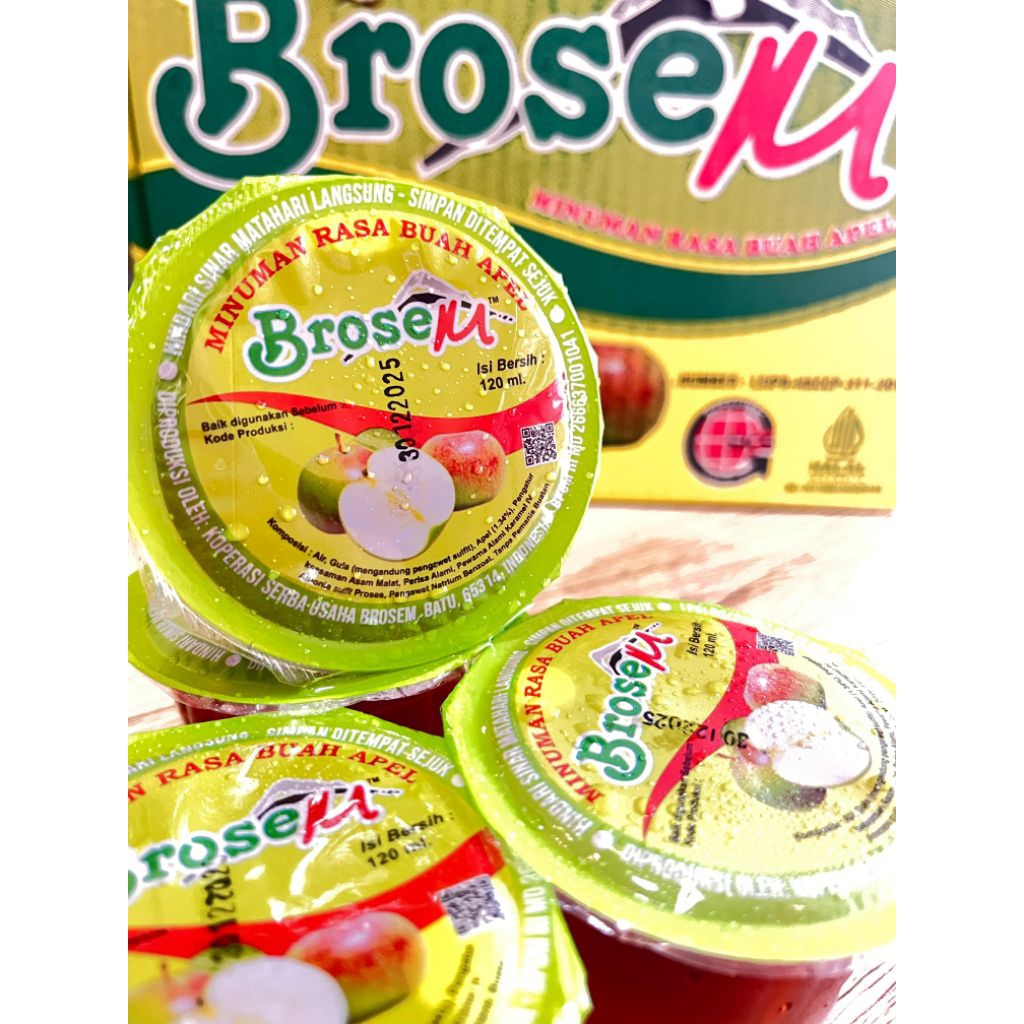 Brosem minuman sari apel Oleh Oleh khas Batu Malang Isi 32 kirim seluruh Indonesia gratis packing ka