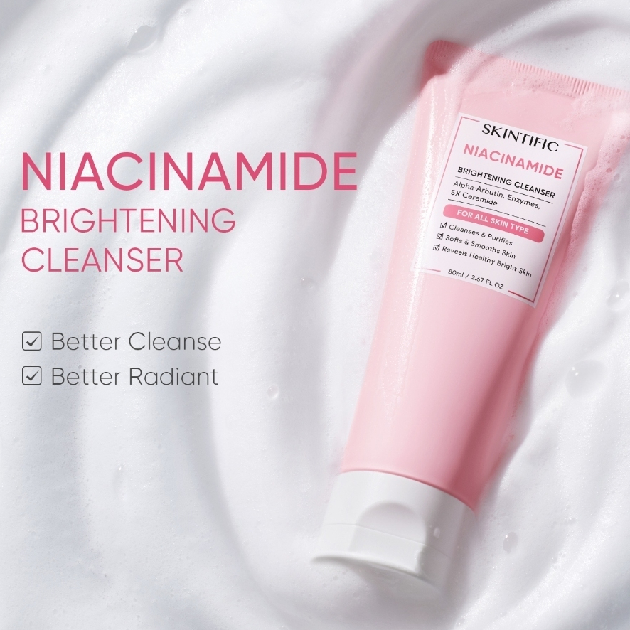 SKINTIFIC NIACINAMIDE BRIGHTENING FACIAL WASH CLEANSER 80 ML