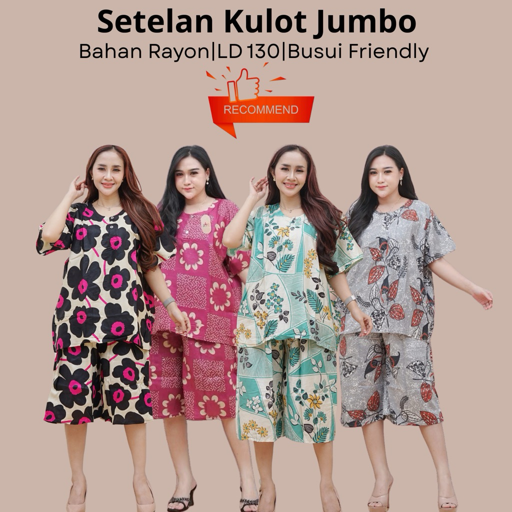 SET WANITA JUMBO LD 130 // SETELAN KULOT JUMBO //BAJU WANITA BAJU TIDUR SETELAN WANITA