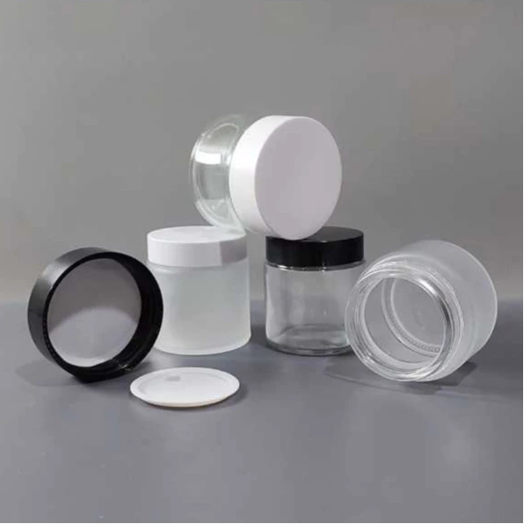 Botol Kosmetik 100gram Pot Cream Wadah Krim 100ml Cosmetic Jar Kaca Frosted Doff Dof Pot Lulur Body 
