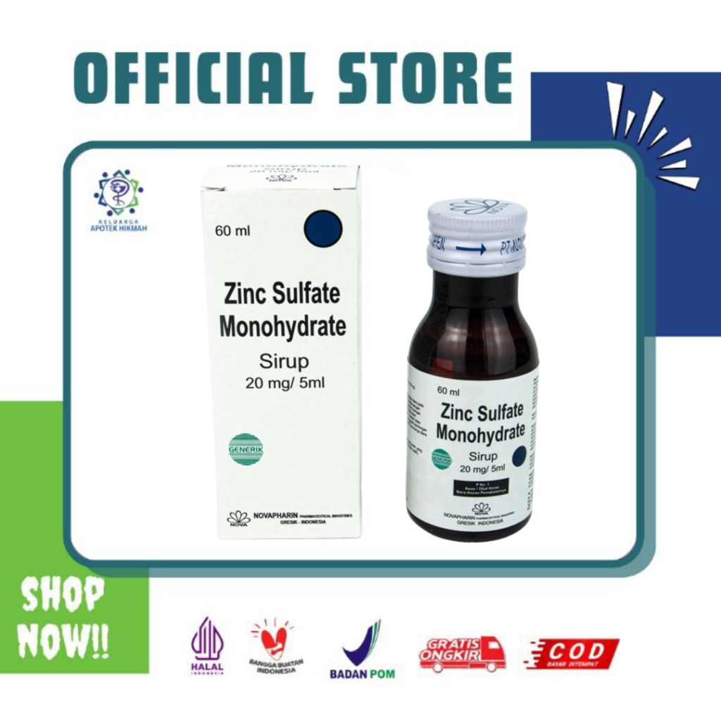 

Zinc sulfate monohydrate syrup atasi masalah kesehatan pencernaan