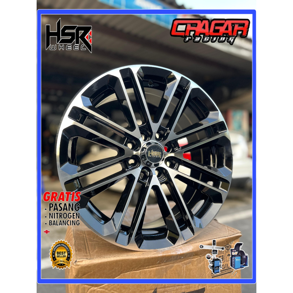 Velg Racing Black Polish R15 Lubang 4 Buat Wuling Confero Binguo Avanza Xenia Kijang - Hsr Alkani