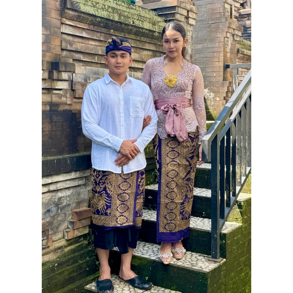 Set coupel bordir ~ Saput udeng ~ Saput endek