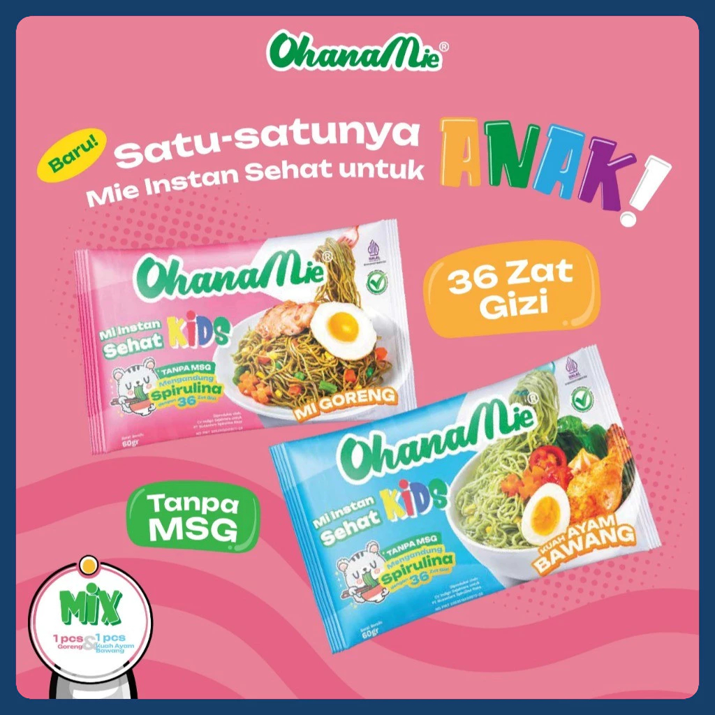

OHANA MIE INSTANT ANAK SEHAT TANPA MSG TANPA PENGAWET