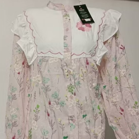 Blouse wanita renda motif bunga bordir fashion wanita terbaru