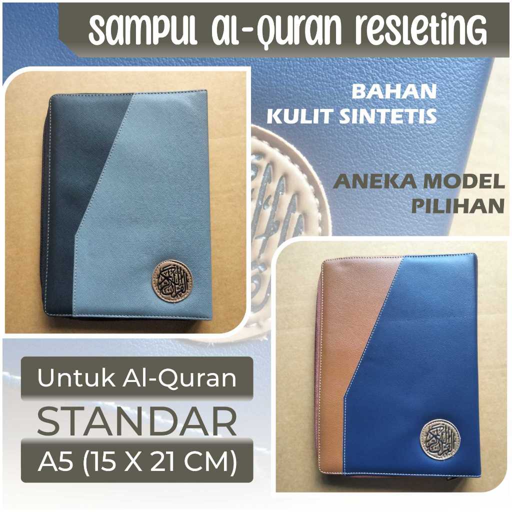 

cover alquran sleting - sampul alquran jaket resleting untuk quran A5